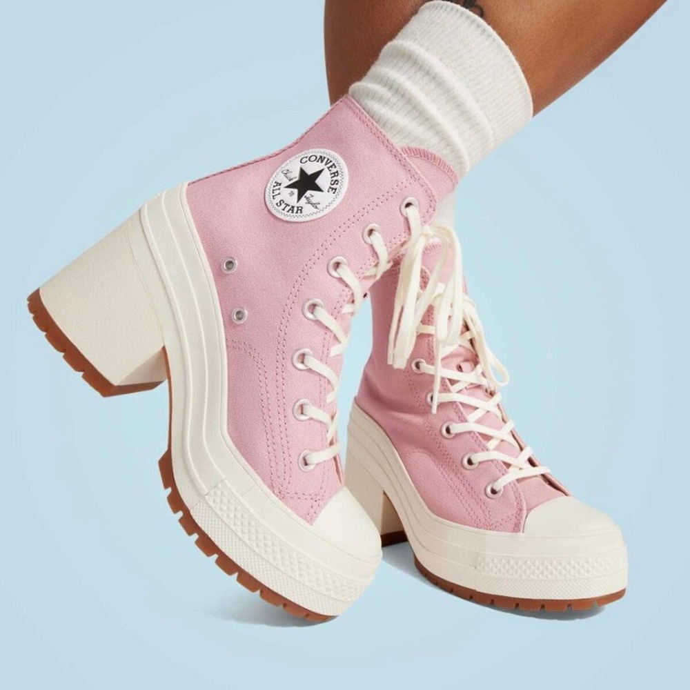 Converse Chuck 70 De Luxe Heel Pink Pastel Static Egret Platform High size 5.5